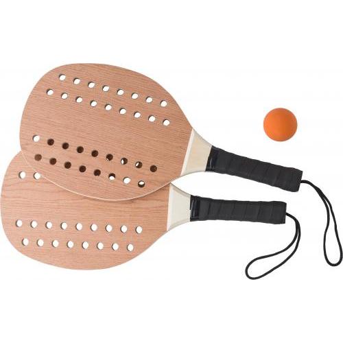 Tennisset aus Rosenholz Sergio