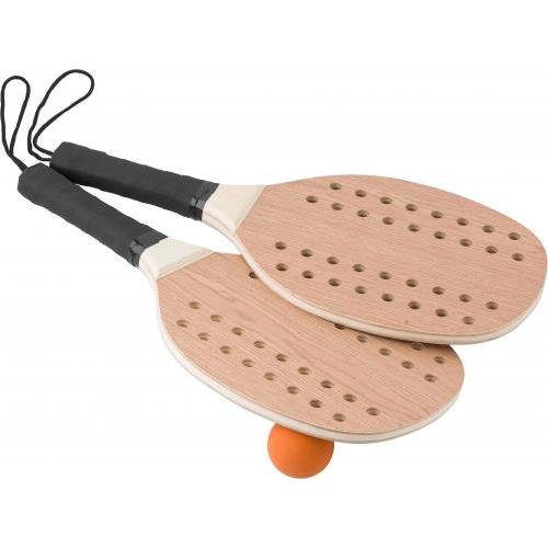 Tennisset aus Rosenholz Sergio
