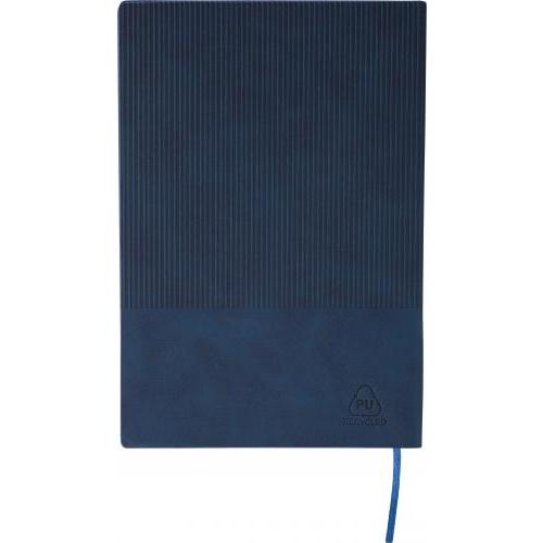 Gerecycled PU-notitieboek (A5) en balpenset Tarek Original