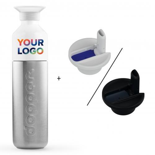 Dopper Solid Steel (490 ml) + Flip Straw