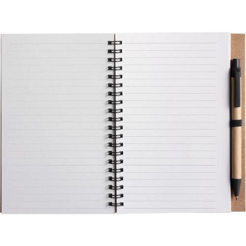 Notizbuch Stella | Recycelter Karton | Liniert | Kugelschreiber