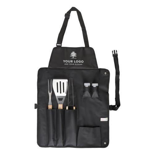 Nylon (600D) schort met barbecue set Hugo