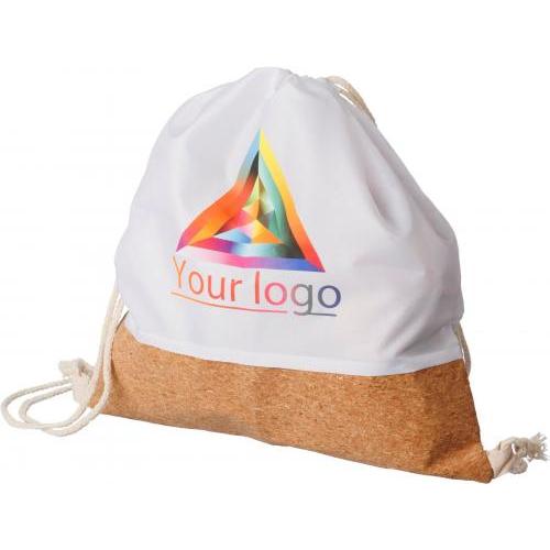 Rucksack aus rPET und Kork mit Kordelzug Elodie