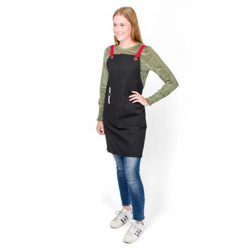 Polyester en katoenen schort Liana