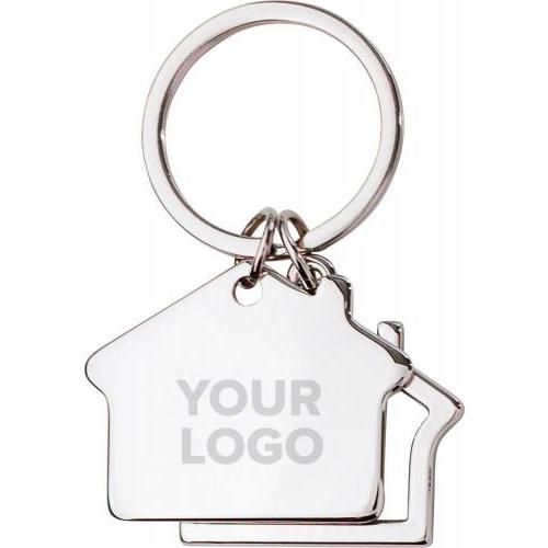 Schlüsselanhänger aus Zink-Aluminium in Hausform Amaro