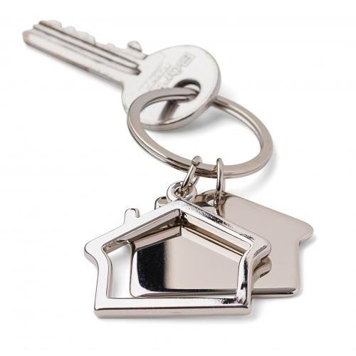 Schlüsselanhänger aus Zink-Aluminium in Hausform Amaro