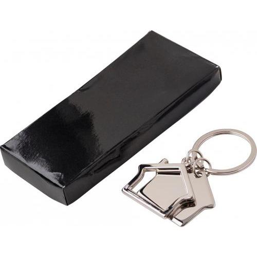 Schlüsselanhänger aus Zink-Aluminium in Hausform Amaro