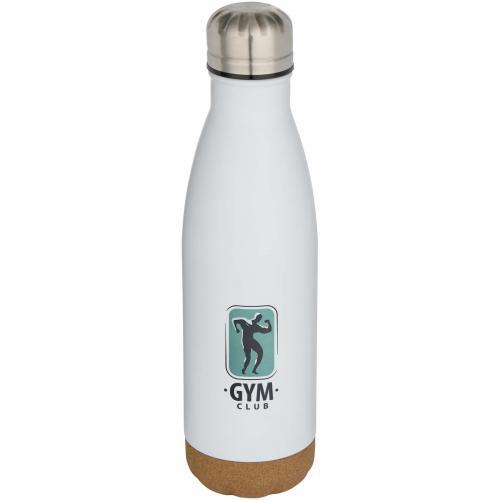 Cove 500 ml dubbelwandige vacuüm geïsoleerde roestvrijstalen waterfles met kurkdetails