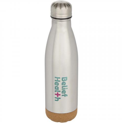 Cove 500 ml dubbelwandige vacuüm geïsoleerde roestvrijstalen waterfles met kurkdetails