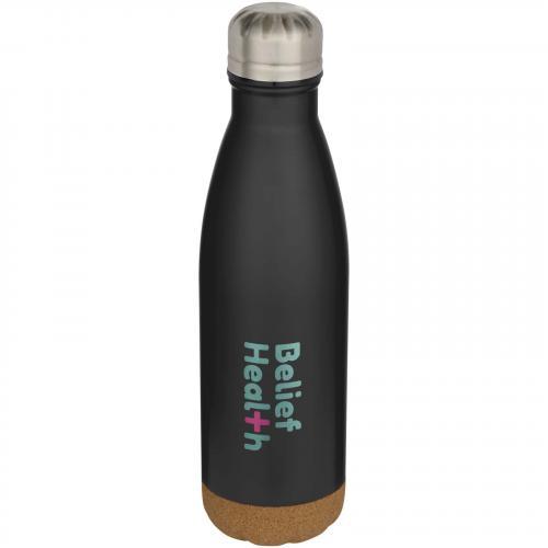 Cove 500 ml dubbelwandige vacuüm geïsoleerde roestvrijstalen waterfles met kurkdetails