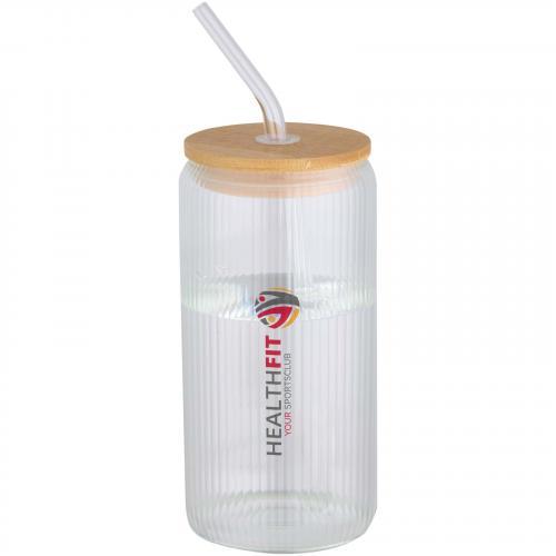 Mirage 500 ml enkelwandige pot van borosilicaatglas met bamboe deksel