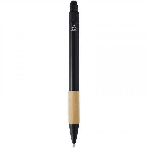 Minka balpen van RCS gerecycled aluminium, sleutelhanger en RFID-kaarthouder geschenkset