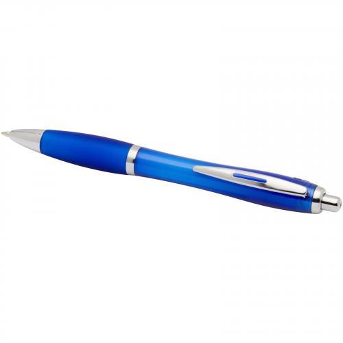 Nash RCS kugelschreiber aus recyceltem kunststoff mit farbigem schaft und griffzone (blaue Tinte)