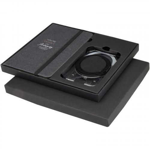 Kern a6 notitieboek met harde kaft en magsafe portemonnee geschenkset