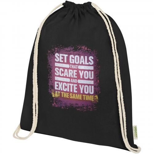 Odisha 140 g/m² OCS biologisch katoenen trekkoordtas 5l