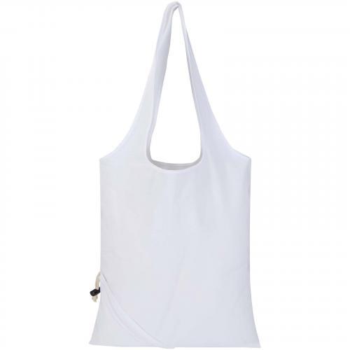 Madras blend 140 g/m² GRS-gecertificeerde, gerecyclede, opvouwbare katoenen draagtas, 7 liter