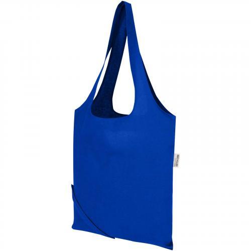 Madras blend 140 g/m² GRS-gecertificeerde, gerecyclede, opvouwbare katoenen draagtas, 7 liter