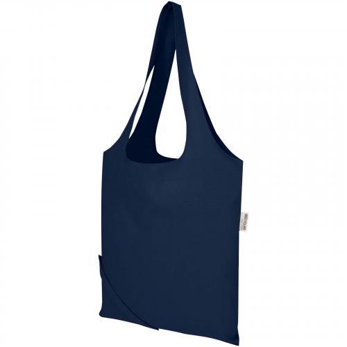 Madras blend 140 g/m² GRS-gecertificeerde, gerecyclede, opvouwbare katoenen draagtas, 7 liter