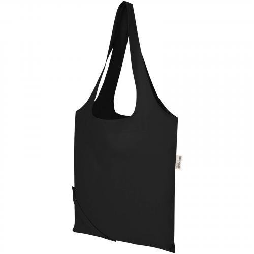 Madras blend 140 g/m² GRS-gecertificeerde, gerecyclede, opvouwbare katoenen draagtas, 7 liter