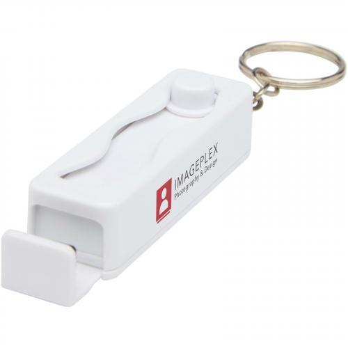 Aggia telefoonstandaard van bamboe met fidgetspeeltje van gerecycled plastic