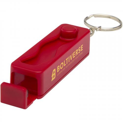 Aggia telefoonstandaard van bamboe met fidgetspeeltje van gerecycled plastic