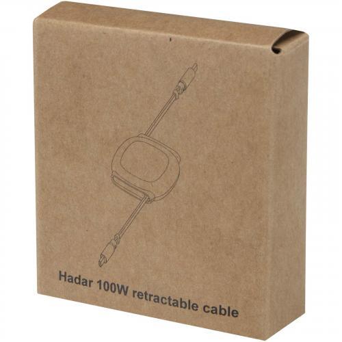 Alphard 100w oplaadkabel van gerecycled plastic met uitschuifbare kabel, carplay 5-in-1 en PD-oplaadfunctie