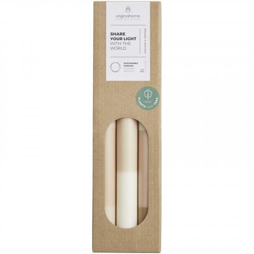 Originalhome gelaagde kalksteenkaarsen - set van 3