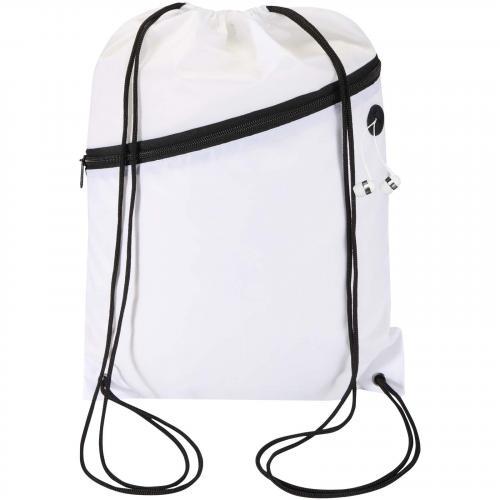 Oriole RPET-tas met trekkoord en voorvak met ritssluiting, 5 liter