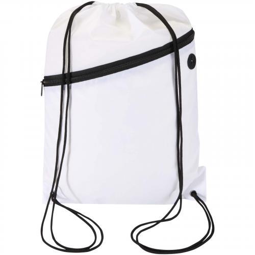 Oriole RPET-tas met trekkoord en voorvak met ritssluiting, 5 liter