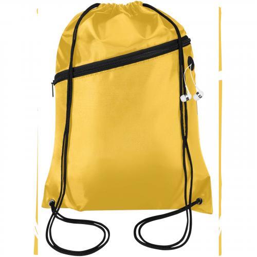 Oriole RPET-tas met trekkoord en voorvak met ritssluiting, 5 liter