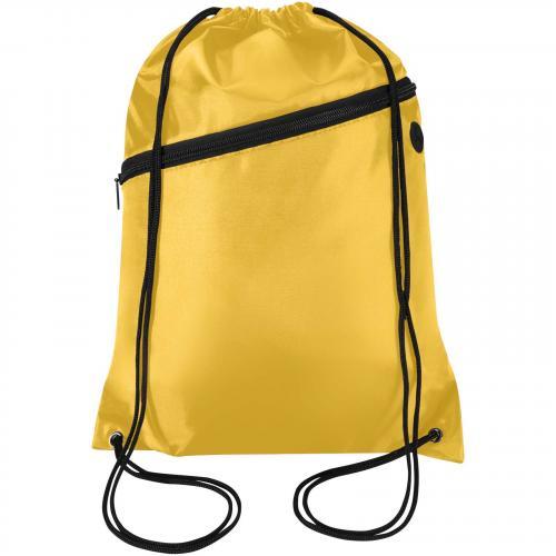 Oriole RPET-tas met trekkoord en voorvak met ritssluiting, 5 liter