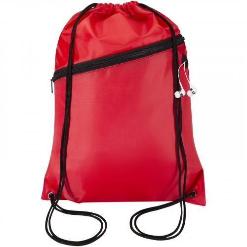 Oriole RPET-tas met trekkoord en voorvak met ritssluiting, 5 liter