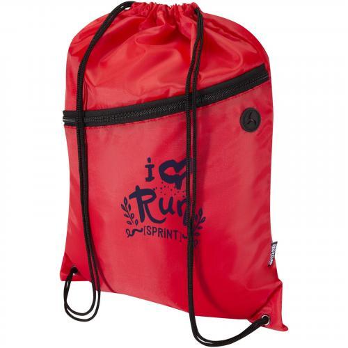 Oriole RPET-tas met trekkoord en voorvak met ritssluiting, 5 liter