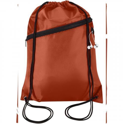 Oriole RPET-tas met trekkoord en voorvak met ritssluiting, 5 liter