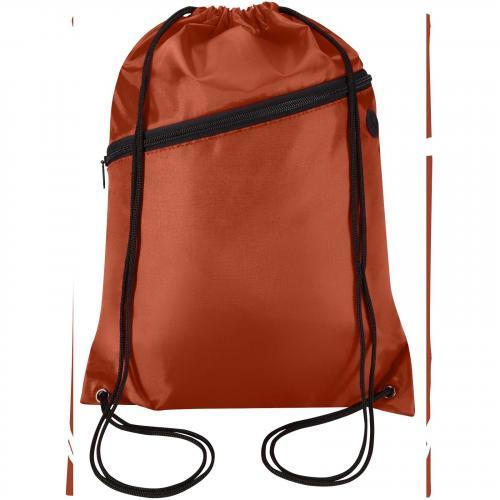 Oriole RPET-tas met trekkoord en voorvak met ritssluiting, 5 liter
