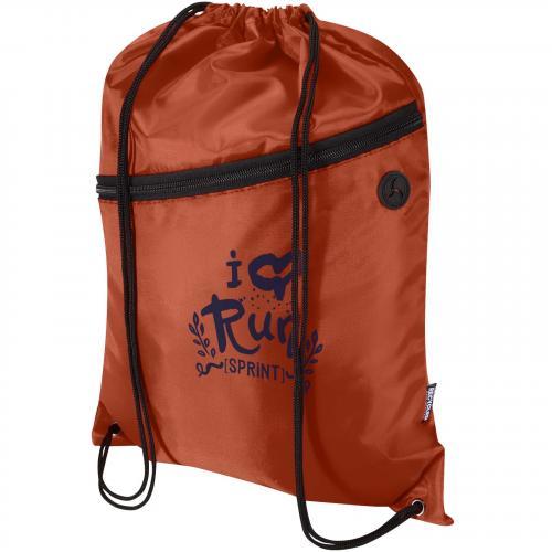 Oriole RPET-tas met trekkoord en voorvak met ritssluiting, 5 liter