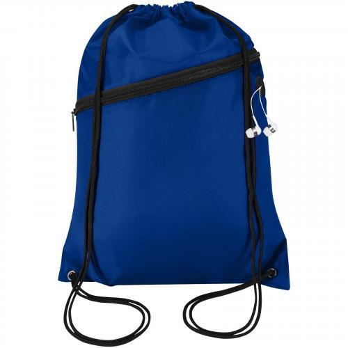 Oriole RPET-tas met trekkoord en voorvak met ritssluiting, 5 liter