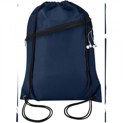 Oriole RPET-tas met trekkoord en voorvak met ritssluiting, 5 liter