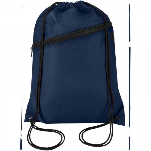 Oriole RPET-tas met trekkoord en voorvak met ritssluiting, 5 liter