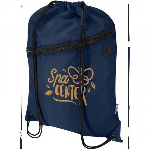 Oriole RPET-tas met trekkoord en voorvak met ritssluiting, 5 liter