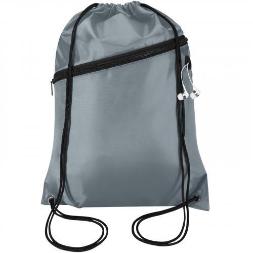 Oriole RPET-tas met trekkoord en voorvak met ritssluiting, 5 liter