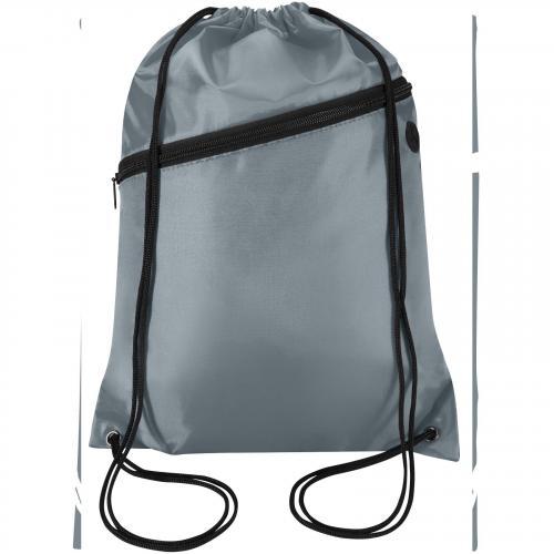 Oriole RPET-tas met trekkoord en voorvak met ritssluiting, 5 liter