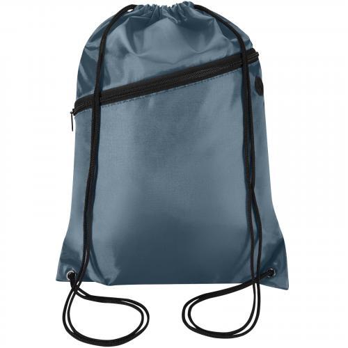 Oriole RPET-tas met trekkoord en voorvak met ritssluiting, 5 liter