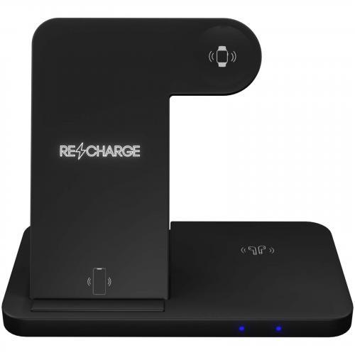 SCX.design w28 kabellose 3-in-1 ladestation kabellos mit telefonständer und leuchtlogo
