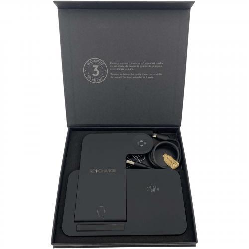 SCX.design w28 kabellose 3-in-1 ladestation kabellos mit telefonständer und leuchtlogo