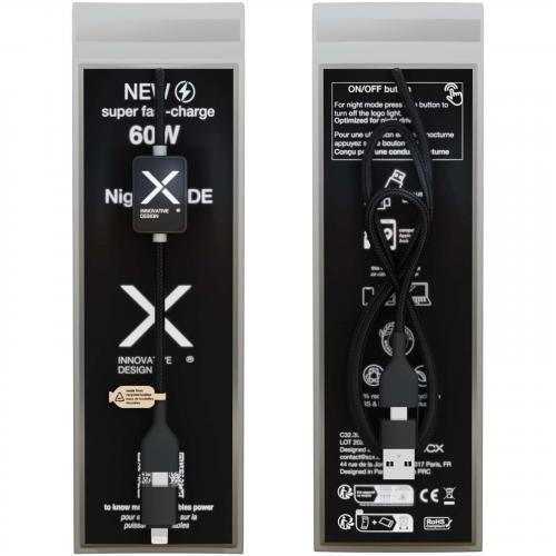 SCX.design c32 60w ladekabel mit schalter und leuchtlogo