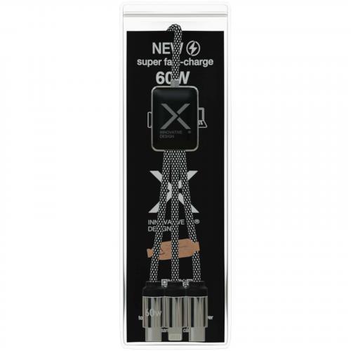 SCX.design c33 60w typ C ladekabel mit doppeltem leuchtlogo