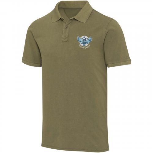 Calgary poloshirt für herren im washed Look, 200 g/m2