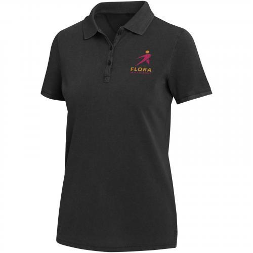 Calgary poloshirt für damen im washed Look, 200 g/m2