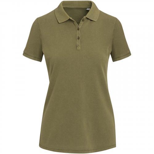 Calgary poloshirt für damen im washed Look, 200 g/m2